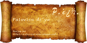 Palovics Éva névjegykártya